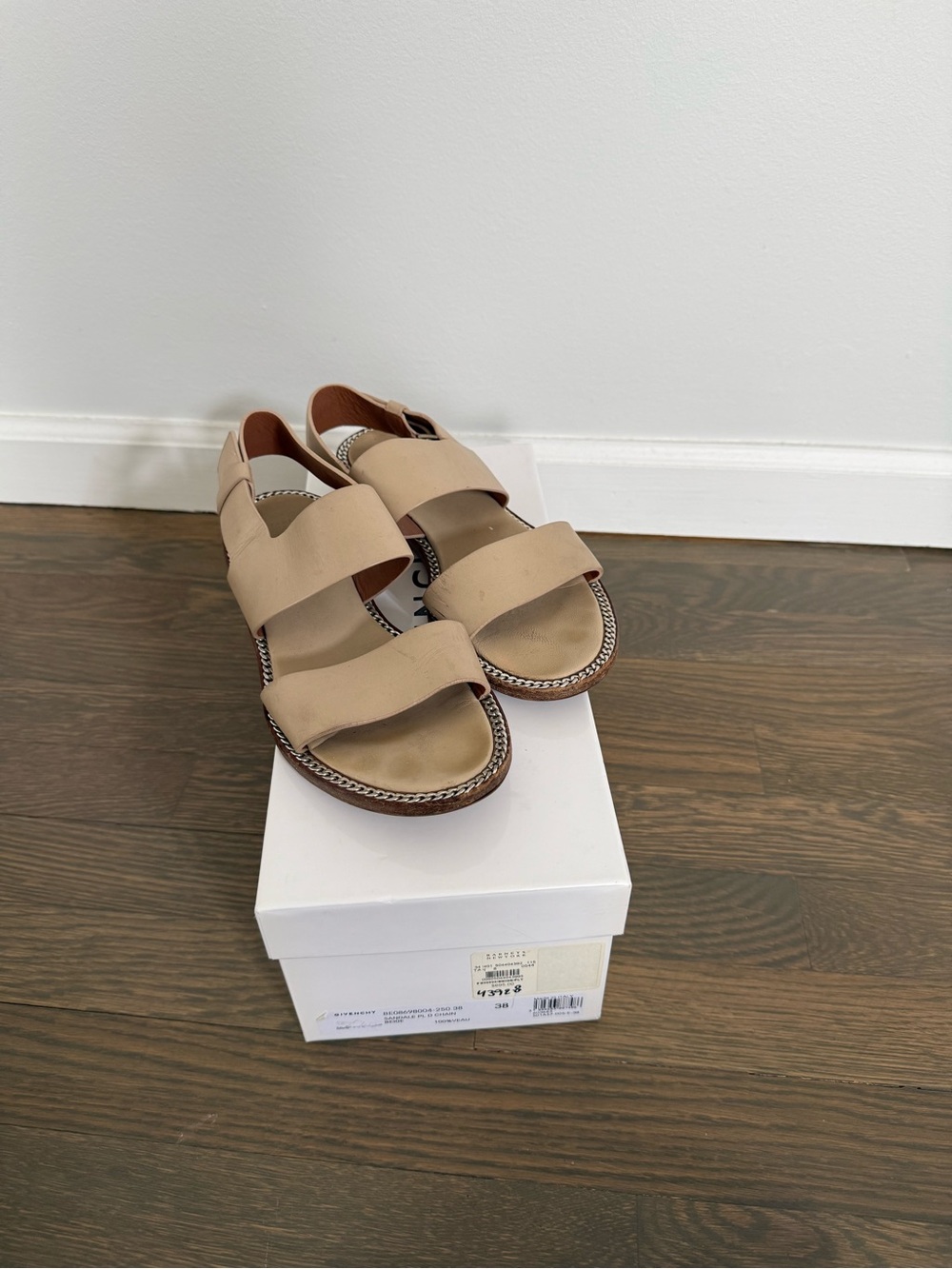 Givenchy Beige Double-Strap Sandals